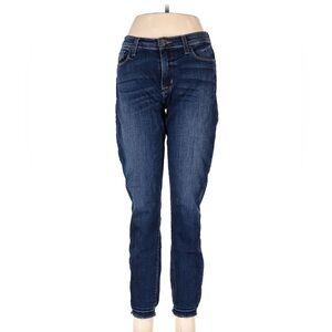 Hudson Jeans Dark Blue Women's boyfriend skinny jeans frayed hem raw edge